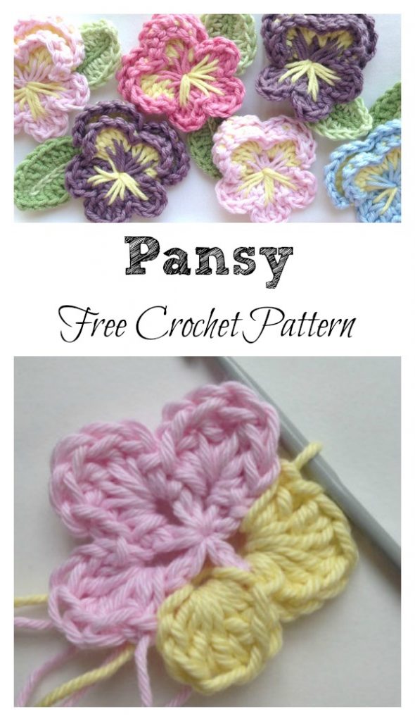 Easy Crochet Pansy Free Pattern