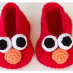 Elmo Inspired Baby Booties Free Crochet Pattern