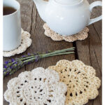 Farmhouse Style Coasters Crochet Free Pattern