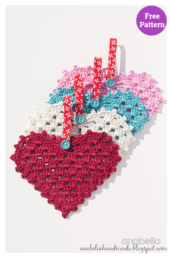  Granny Hearts Crochet free pattern