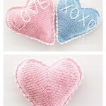 Heart Pillow Crochet Free Pattern