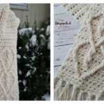 Hearts Entwined Chunky Crochet Scarf Free Pattern f
