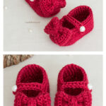 Ruby Red Mary Jane Booties Crochet Free Pattern