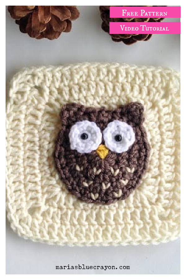 Woodland Owl Square Free Crochet Pattern