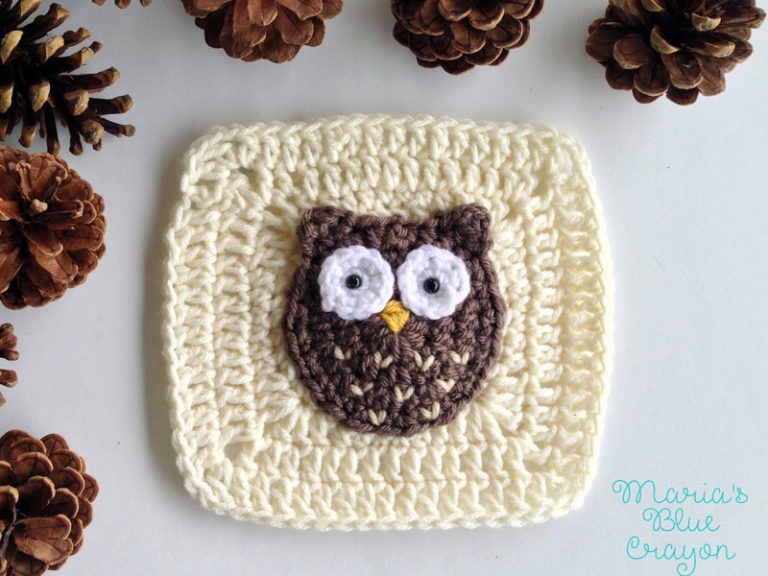 Woodland Owl Square free crochet pattern