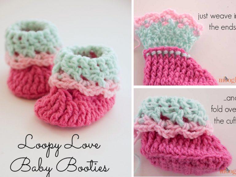 Love Newborn Baby Booties Crochet Free Pattern