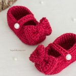 RUBY RED MARY JANE BOOTIES – baby crochet Free Pattern