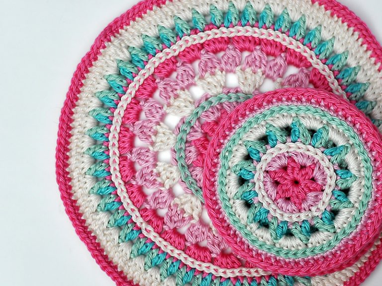 Summer Rose Coasters Crochet Free Pattern