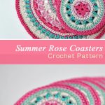 Summer Rose Coasters Crochet Free Pattern