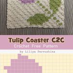 2 Tulip Coaster Free Crochet Pattern