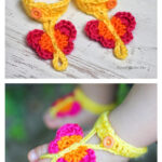 Butterfly Barefoot Sandals Crochet Free Pattern