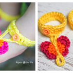 Butterfly Barefoot Sandals Crochet Free Pattern
