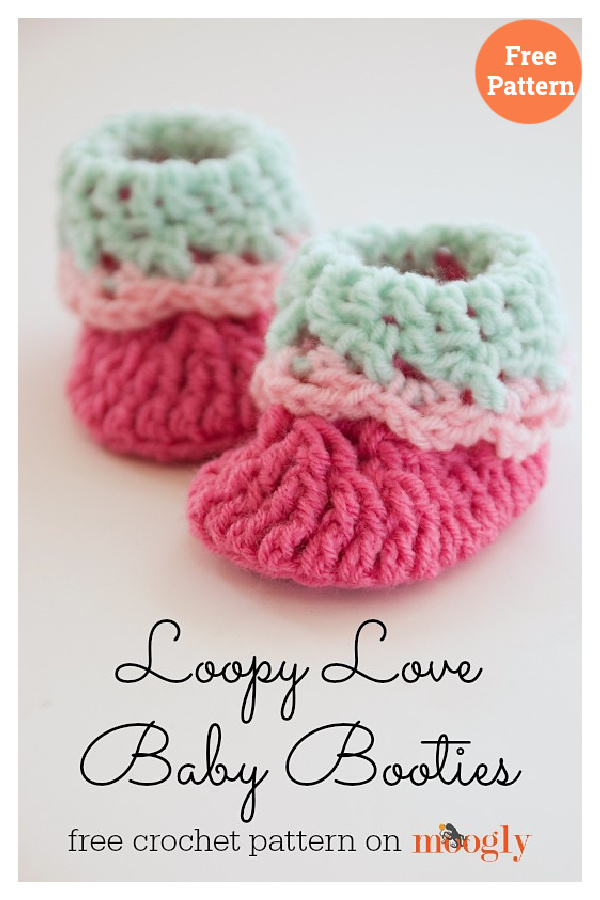 Love Newborn Baby Booties Crochet Free Pattern