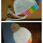 Rainbow Easter Bonnet Hat Crochet Free Pattern