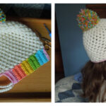 Rainbow Easter Bonnet Hat Crochet Free Pattern