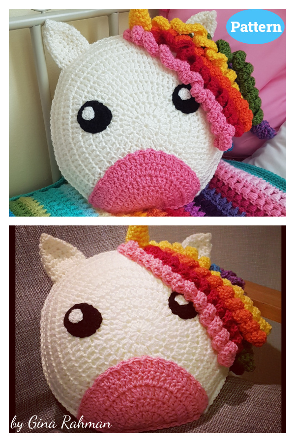 Unicorn Cushion Crochet Pattern