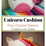 Unicorn Cushion Free Crochet Pattern