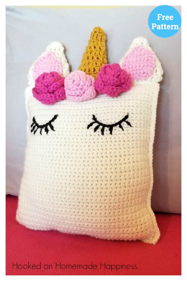 Unicorn Pillow Friend Free Crochet Pattern