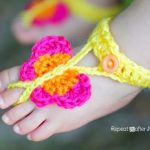 Butterfly Barefoot Sandals Crochet Free Pattern