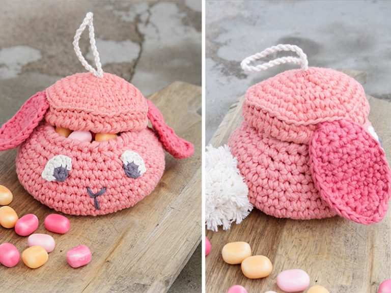 Gummy Bunny Basket Crochet Free Pattern