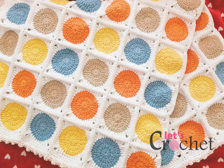 Circle Garland Blanket Crochet Free Pattern