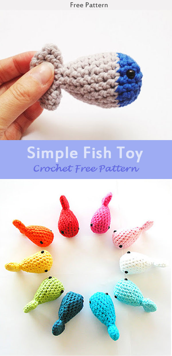 Simple Fish Toy Crochet Free Pattern