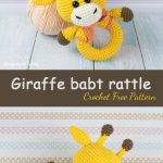 Giraffe Baby Rattle Crochet Free Pattern