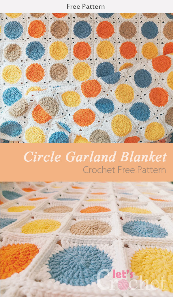  Circle Garland Blanket Crochet Free Pattern