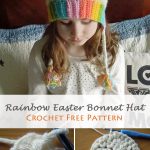 Rainbow Easter Bonnet Hat Crochet Free Pattern