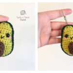 Avocado Keychain Crochet Free Pattern