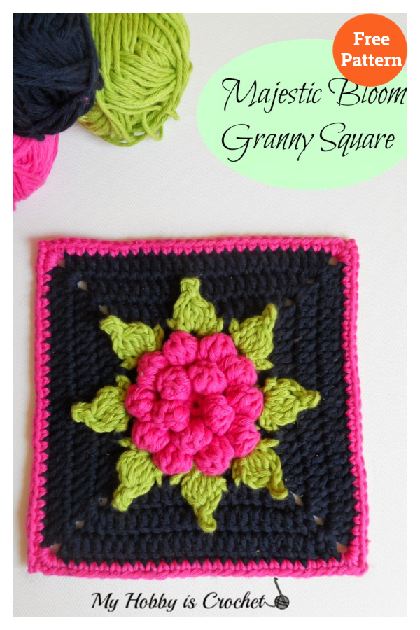 Bloom Granny Square Crochet Free Pattern