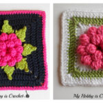 Bloom Granny Square Crochet Free Pattern