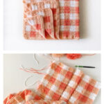 Cluster Stitch Gingham Blanket Crochet Free Pattern and Video Tutorial