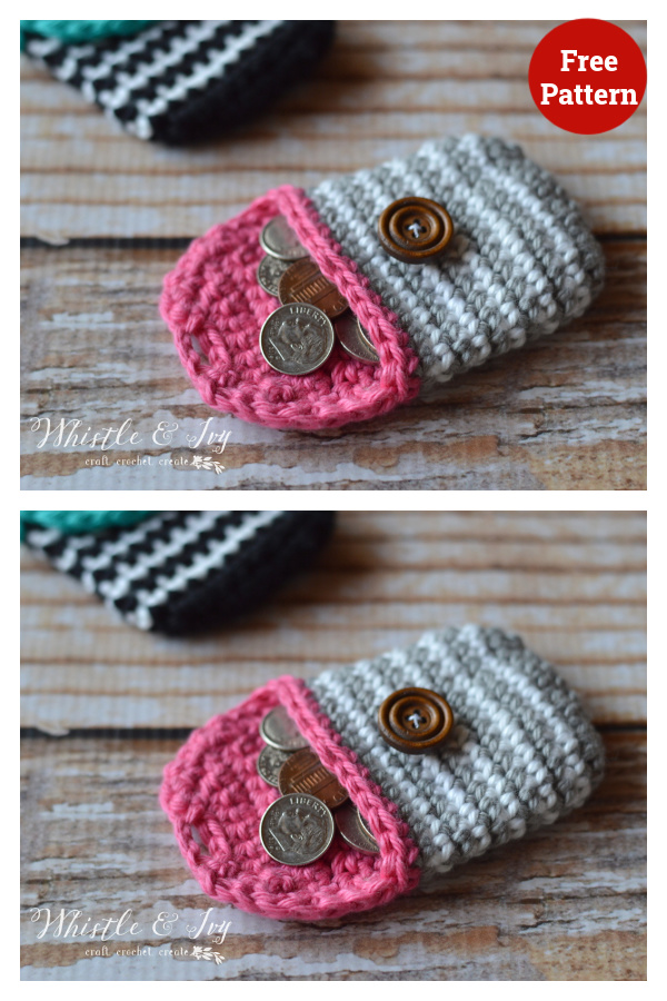 Coin Purse Crochet Free Pattern 