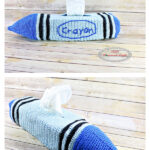 Crayon Tissue Box Cover Crochet Free Pattern