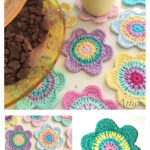 Flower Crochet Coasters Crochet Free Pattern