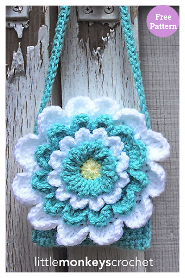 Little Girl's Wildflower Purse Crochet Free Pattern