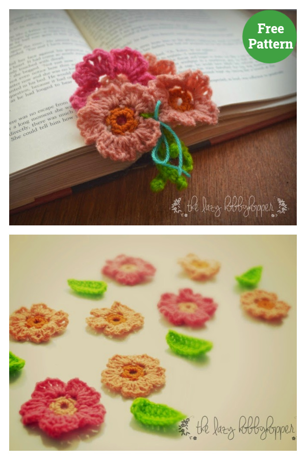 Pretty Little Flowers Bookmark Crochet Free Pattern 