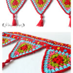 Triangles Wall Hanging Crochet Free Pattern