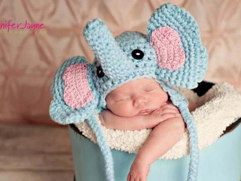 Newborn Elephant hat Crochet Free Pattern