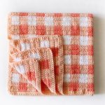 Cluster Stitch Gingham Blanket Crochet Free Pattern