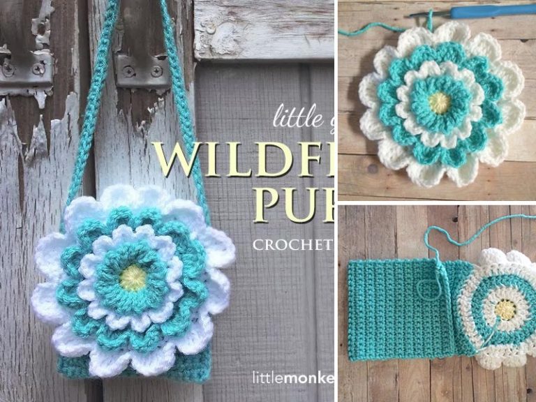 Little Girl’s Flower Purse Crochet Free Pattern
