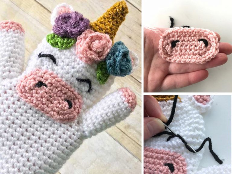 Unicorn Hand Puppet Crochet Free Pattern