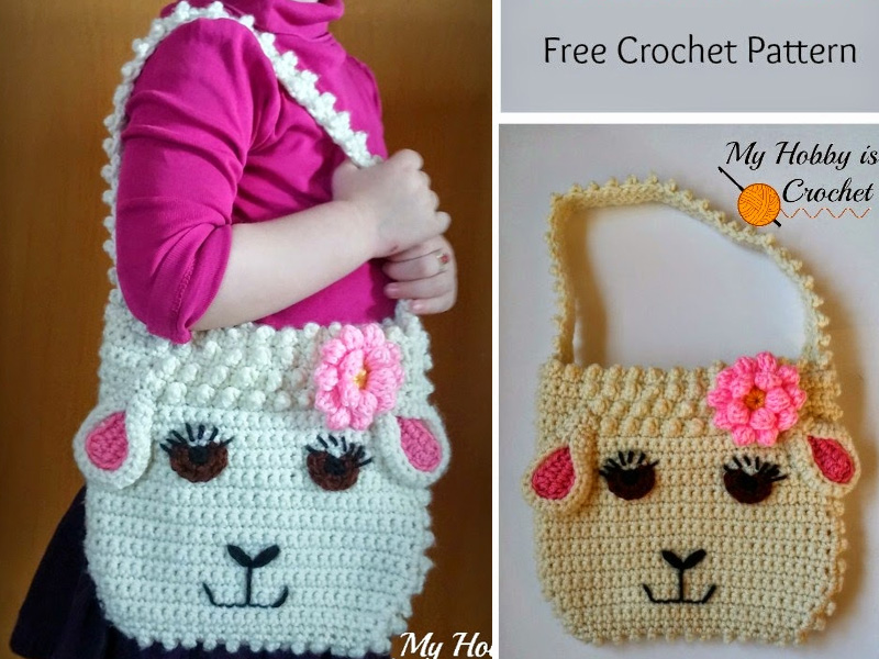 Darling Sheep Crochet Purse for Little Girls Crochet Free Pattern
