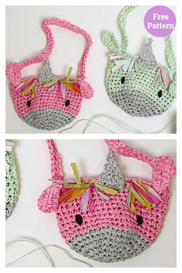 kid's Unicorn Bag Crochet Free Pattern