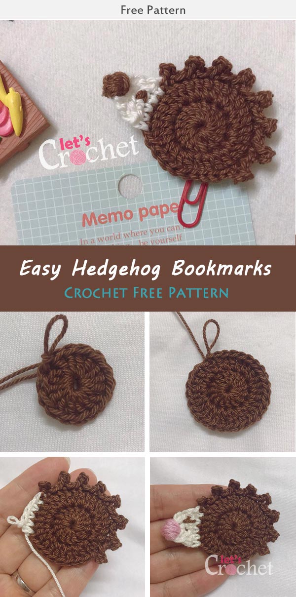 Easy Hedgehog Applique Free Crochet Pattern