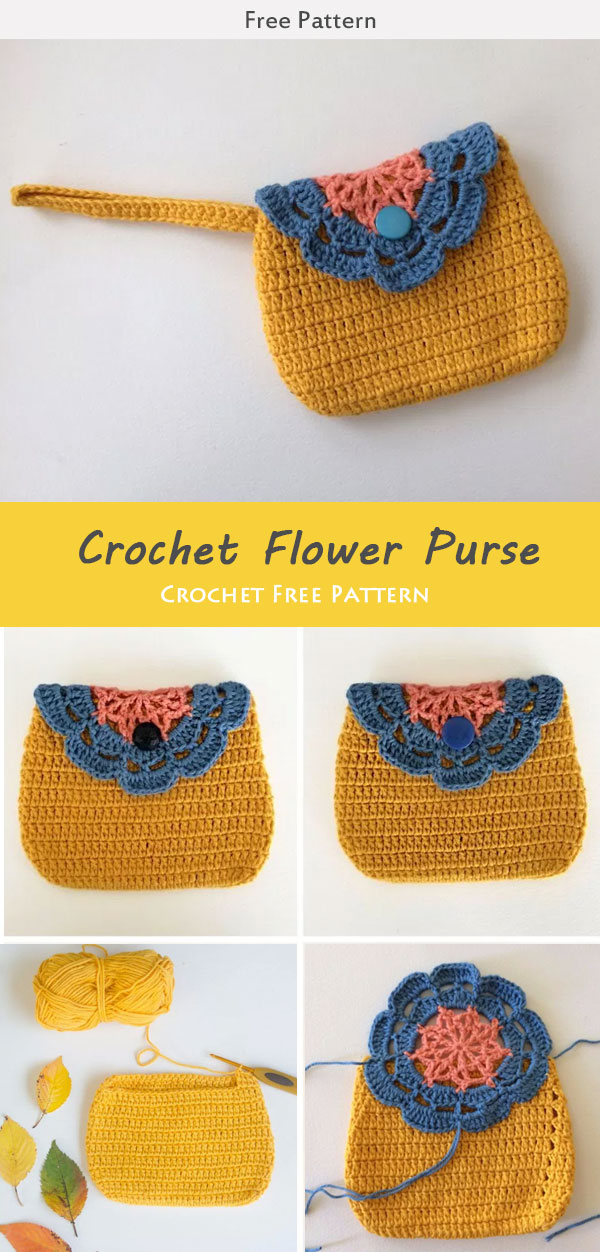 Easy Flower Purse Crochet Free Pattern