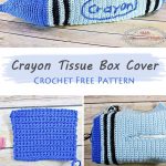 Crayon Tissue Box Cover Crochet Free Pattern