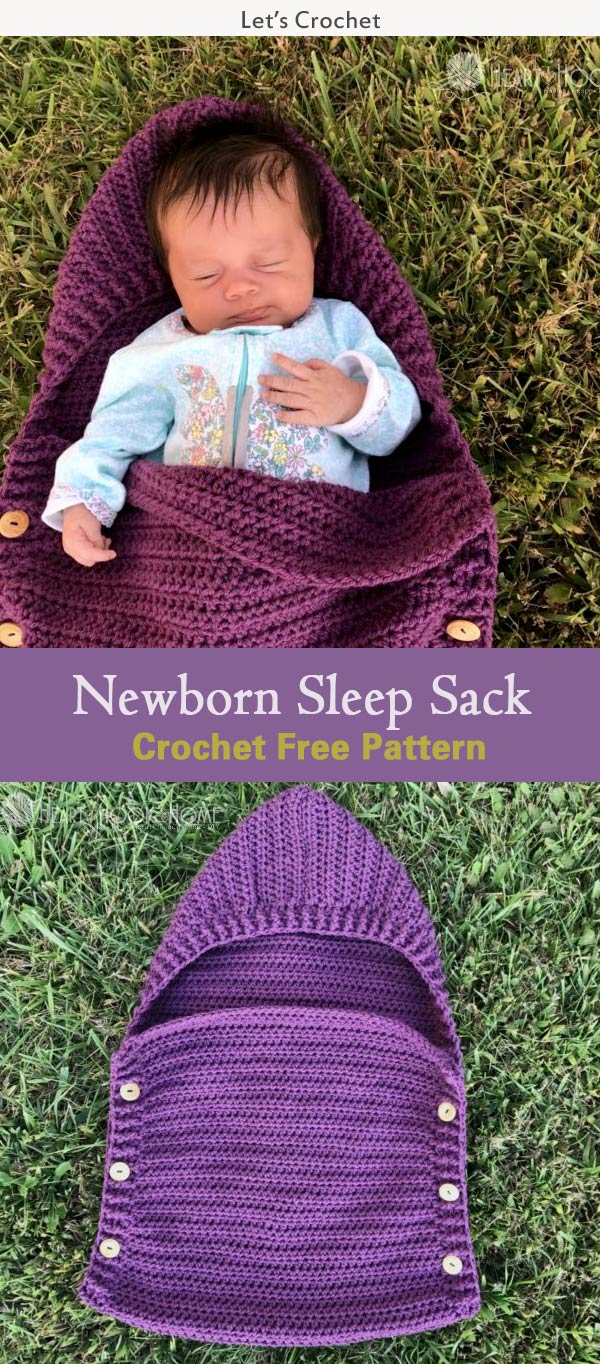 crochet newborn sleep sack