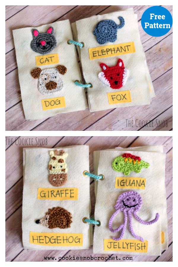 Animal ABC Book Crochet Free Pattern 